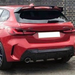 [호환] ABS 해치백 스포일러 글로스 블랙 리어 트렁크 윙, BMW 1 시리즈 F40 M 스포츠 M135i 128ti 118D 2019-2023 하이 퀄리티 : 라러우