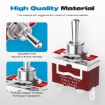 4PCS SPDT 3PIN OFF ON 250VAC 토글 30A 해양 12V 스위치 15 4pcs : 투글로벌스토어