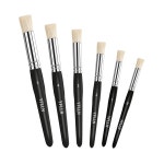 나무 스텐실 브러시 내추럴 돔 아트 페인팅 프로젝트 카드 제작 DIY 공예 및 오일 수채화 블랙 페인팅을 페인트 템플릿 : 아마마켓02