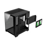 micro-atx 컴퓨터섀시 강화유리모델 파노라마 룸 미드타워 PC케이스 검정 black Small 블랙 : 시구왕아
