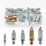 ZIMISI 36PCS 브레이크 블리더 나사 모음 키트, SAE 및 미터법 실린더 밸브 차량 캘 액세서리 교체 H9406-6, H9402-6, H9403-6, H9404-6... 