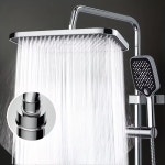 새로운 가압 샤워 헤드 세트 가정용 광장 대형 패널 범용 욕실 대형 워터 샤워 조합 : 더엑시스