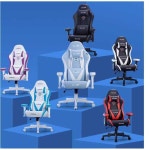 pc방 의자 허리 편한 컴퓨터 사무실 PC방 컴퓨터의자 산-하오티안(청백)+4단 가스봉 : 장군이와돌쇠