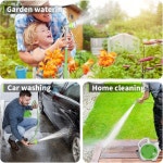 46피트 프로 정원 호스 릴 7가지 패턴 노즐 조절식 벽걸이 정밀 길이 잠금 절수 디자인 (잔디밭 및 화단 청소용) : 길성물류