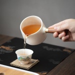 일본 다도세트 티팟 전통찻잔세트 다기세트 차주전자 찻잔 화이트 : 메이딜