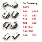 20Pcs 삼성 A23 A24 A34 A52 A53 A72 A73 5G A04 A03 A12 A13 A14 4G USB 충전 포트 독 소켓 플러그 커넥터 : 써리식스코퍼레이션