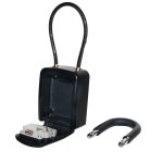 SISAV 4자리 휴대용 잠금 상자, 홈 오피스 부동산 중개인을 위한 탈착식 케이블 및 섀클 포함, 나만의 조합 설정(블랙) : 그로비티몰