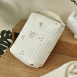 세븐바이유 귀여운 자수 패턴이 포인트인 손잡이 달린 다용도 육아 파우치 : 세븐바이유