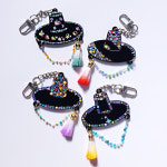 나전칠기 자개 키링 갓 케데헌 모자 자개키링만들기 키트 DIY 한국 전통체험 유학생 선물 : 바다별가게