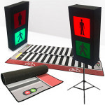 7대안전용품 교육용 보행자 신호등 횡단보도 엠보싱매트 세트 교통안전교육 : 보담메디