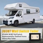 테크마 앤 테트포드 사일런스 플러스 RV 화장실 이중 버튼 컨트롤... 연결 케이블 화이트 & 블랙 프레임, RV, 요트, 캠퍼와 같은 : 카카글로벌