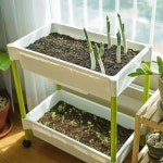 2단 3단 건강한식탁 이동식 테라스 텃밭화분 정원 박스 베란다 상추키우기 미니 : 순수양품