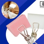 하이진 미용실 스펀지 일회용 머리털 미용용품 소품 재료 : 둘둘하나