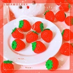 귀여운 문구 용품 미적 문구류 학교 용품 딸기 지우개 그리기 고무 학교 물건 : yeahanyeahan