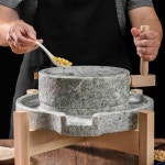 옛날 전통 맷돌 콩갈이 으깨기 체험 수제 절구 두부 상판 직경 20cm 하판 30cm 20cm-30cm d0 : 라즈스토어
