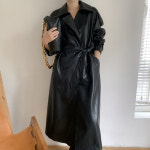 여자 가을 트랜치롱코트 데일리  패션 트랜치롱코트 : 유신유