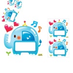 구햐 이름표10개 동물4 코끼리 유아이름표 어린이집네임택 유치원네임텍 어린이네임텍 : 9HA상점