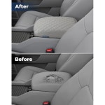 2009-2015 파일럿과 호환되는 ISSYAUTO 센터 콘솔 커버, 자동차용 가죽 팔걸이 커버 내구성이 뛰어난 웰메이드 미들 박스 보호 그레이 : 홈인랩