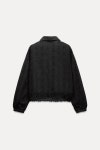 ZARA 자라 펀칭 자수 디테일 셔츠 블라우스 블랙 : 네오직구