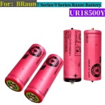 브라운 면도기 720s-4 790cc-4 7 시리즈 9 시리즈용 100 UR18500Y 1300mAh 충전식 리튬 배터리 : 지산 유통
