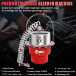 JIFETOR 5L 공압 브레이크 압력 블리더 키트, 공기력 가압 마스터 실린더 클러치 유체 블리더 도구 세트 블리더 머신, 수집 병 및 어댑터, 레드... 