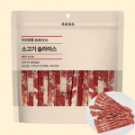 미진양품 대용량 강아지간식 육포 말이 개껌 간식 소고기 슬라이스, 500g, 1개 : 올댓펫