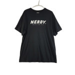 NERDY 남S 블랙 로고 반팔티셔츠 J7213 : 빈티지올데이
