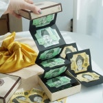 칠순용돈박스 돈박스 부모님용돈이벤트 생일 대형10단보자기 : 그린티비