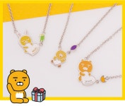 미니골드 김천점 SILVER 카카오프렌즈 라이언 하트 키즈 목걸이 NLKS1162 MNS03250 미아방지 이름 전화번호 무료 각인 : 미니골드  김천점