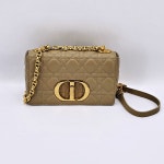 디올 까나쥬 플랩 카로백 스몰 금장 베이지 콤비체인 숄더 크로스백 : 노블프렌즈 중고명품