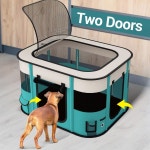 놀이펜, 휴대용 여행 강아지 개집 텐트 야외 사용 포함 토끼를 캠핑 케이스 실내, 상자 놀이펜 동물, 개 고양이, 소형견, 애완용 울타리, : 유림e샵