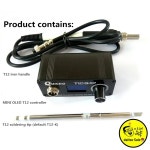 T12-942 OLED 미니 납땜 스테이션 디지털 전자 용접 철  공급 장치가 없는 휴대용 QUIO : 바이포유7