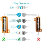 Chanzon 2pcs 와이어 감김 알루미늄 쉘 저항기 6 옴 50W 5 공차 6R Rohs 인증됨 : 하하글로벌777
