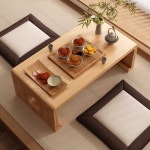 좌식 원목테이블 커피 고재 전통 다도상 펜션 일본식 오크 50x40x25cm : 웰컴어보드 쇼핑몰