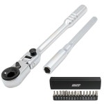 PWT 플렉스비트라쳇 세트 일본업체 라쳇렌치 비트세트 15점 1 4인치 플렉스헤드 T형 핸들 대응 공구 세트 소형 케이스 C14RBD15SET 자동차... 