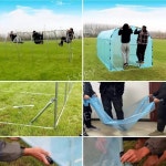 비닐하우스 창고 농사 농장 온실 조립식 가정용 농막 3x2x2 튜브25개 두꺼운 필름 : 룩앤조이