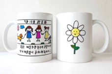 머그컵 나만의 포토머그 만들기 물전사 가능 완전직선 머그컵 : 모아조아상점