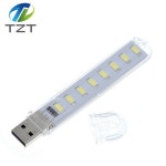 미니 휴대용 USB 야간 조명 8LED 5730 SMD 북 라이트 5V PC 컴퓨터 모바일 파워 캠핑 램프 TZT : 하-늘몰