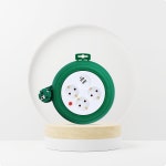 러그박스 원형 USB 3구 납작 멀티탭 3M 멀티 전기 콘센트 그린, 1개 : 러그박스