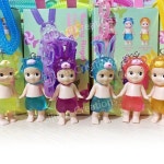 하우스 천사 키 체인 블라인드 박스 인형 가방 펜던트 수제 크리 에이 티브 만화 장난감 생일 발렌타인 데이 선물 미스터리 상자 : 이정크리에이션