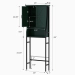 화장실 수납 캐비닛 스페이스세이버 뒤의 헛간 문이 있는 화장실 화장실 정리함 위의 화장실 정리함 (숲 녹지) Cream White : 디얼바이유