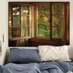 창문 패브릭포스터 풍경 포스터 유럽풍경 감성 대형 그림 천배경 사진 A 75x95cm : 와이코스트