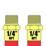 릴크래프트 1/4인치 저압 공기/물 호스 1/4인치 NPT M 피팅 35피트 : 자자글로벌