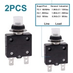 mxuteuk 2Pcs 30Amp 회로 차단기 푸시 버튼 수동 리셋 125/250V AC 50V DC, L1 시리즈 과부하 보호 스위치 방수 버튼 캡 L1-cj-30A가 있는... 