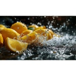 레몬 lemon 상큼한 쨈 쥬스 농장 과일 카페 레몬즙 파르텔 벽지 시트지 롤스크린 : 으뜸데코
