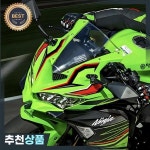 AA.2PCS 오토바이 페어링 헤드 스티커 반사 앞 범퍼 방수 수정 데칼 가와사키 닌자 ZX-4R ZX4R ZX-4 : 제이케이9