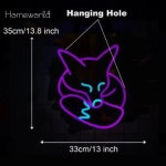 폭스 네온 사인 바 클럽 게임 룸 아트 벽  침실 크리스마스 파티 틴 동물 LED 램프 : 시구왕씨