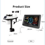 풍력 강우량 및 온도 모니터링 기능을 갖춘 전문 무선 기상 관측소 - USB 충전식 다중 센서 정확한 예측 : 이룸종합상사45