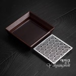 [다도 티트레이] 예향원 고급 합금 트레이 중죽 원목 차판 T-7490 : 예향원