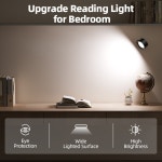 LED 벽 스콘스 조명 밝기 3단계 3가지 색상 모드 2000mAh 배터리 작동 360 ° 회전식 터치 컨트롤 : 하-늘몰